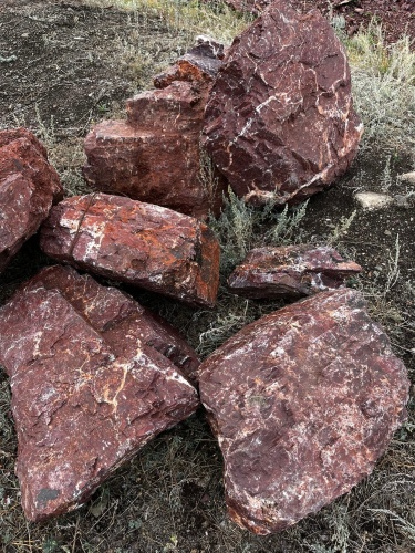 Камни для ландшафтного дизайна красно-фиолетовые 10-60 килограмм купить в Лосино-Петровском