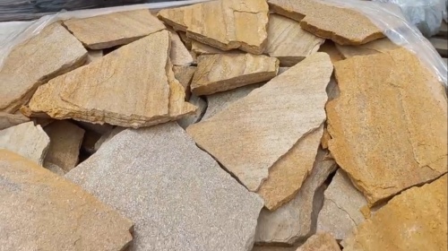 Плитняк златолит жёлтый для цоколя купить в Лосино-Петровском