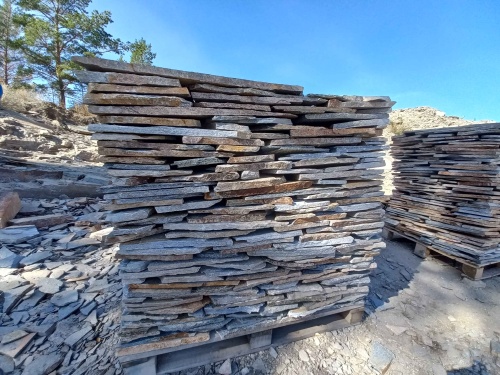 Плитняк златолит серебристый для фасада купить в Лосино-Петровском