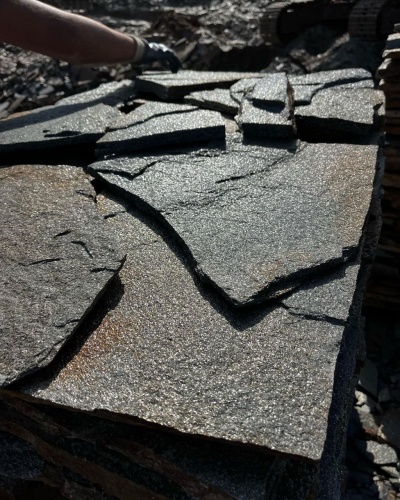 Плитняк златолит серебристый для фасада купить в Лосино-Петровском