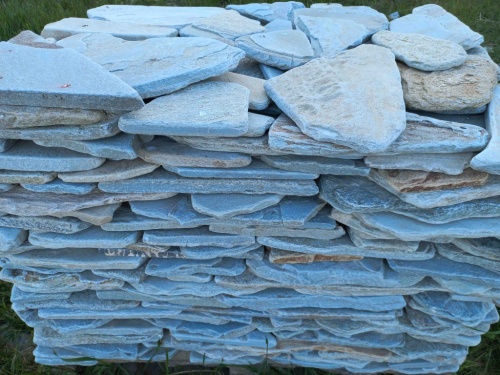 Плитняк златолит зелёный галтованный для цоколя купить в Лосино-Петровском